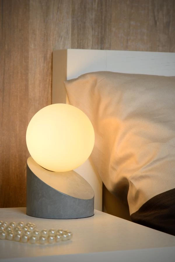 Lucide LEN - Table lamp - Ø 10 cm - 1xG9 - Grey - atmosphere 1